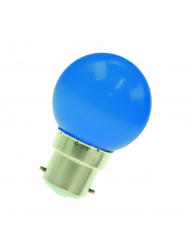 LED lempa LED Ball G45 B22d 240V 1W Blue