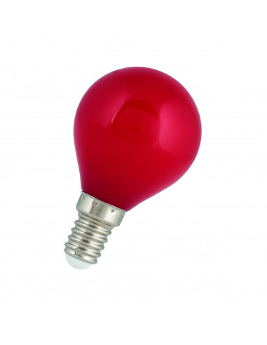 LED lempa LED Ball G45 E14 240V 1W Red