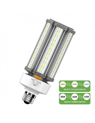 LED lempa LED Corn Switch E27 36W-54W...
