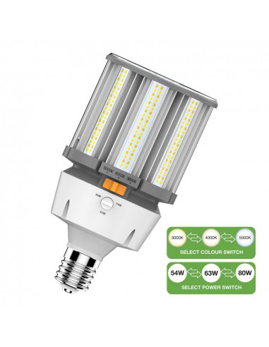 LED lempa LED Corn Switch E40 54W-80W...