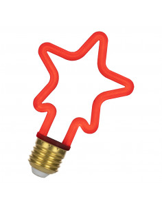 Neon LED Star E27 4W Red