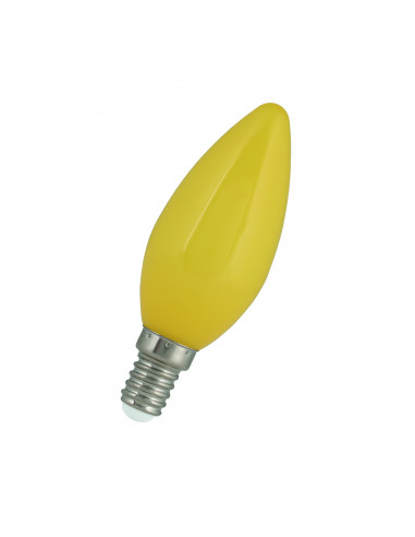 LED Candle C35 E14 240V 1W Yellow