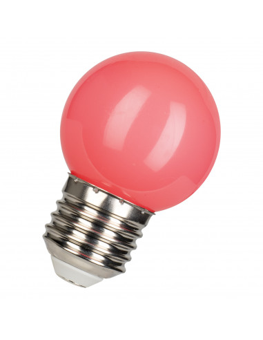 LED lempa LED Ball G45 E27 240V 1W Pink
