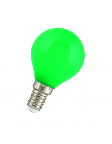LED lempa LED Ball G45 E14 240V 1W Green